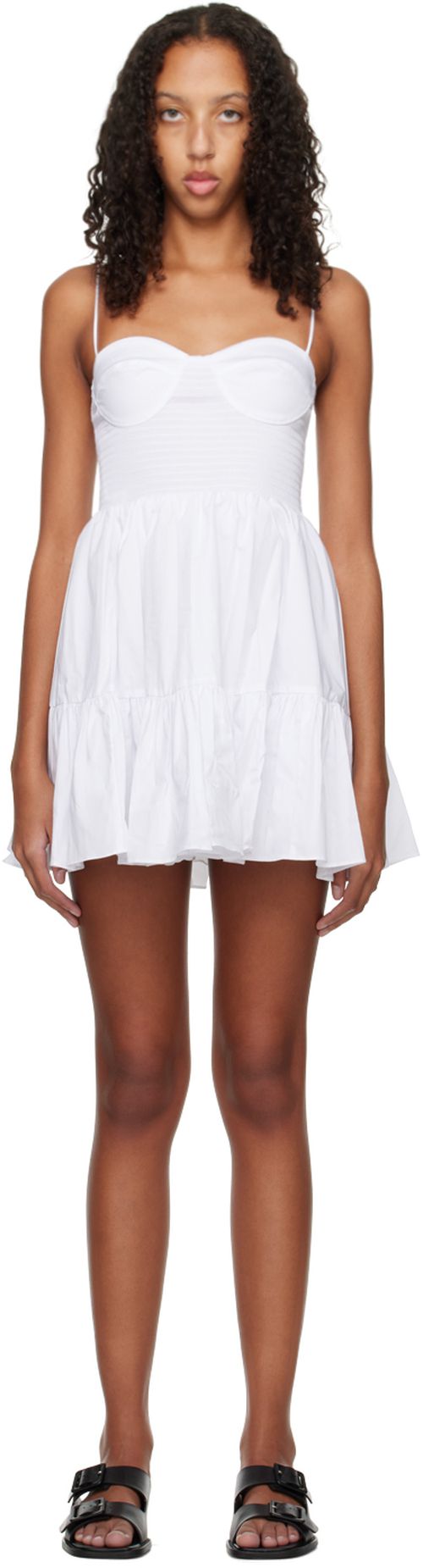 White landry mini dress
