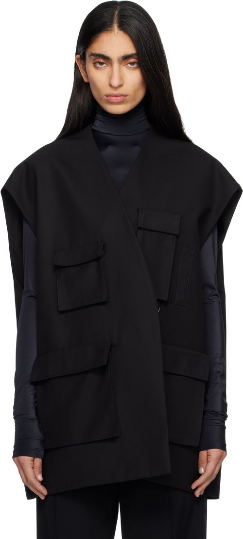 Black Utilitary Tailoring Vest