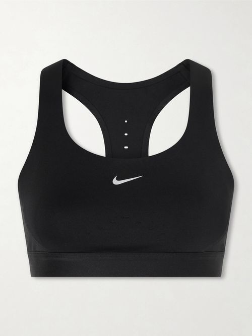 Swift Mesh-trimmed Dri-fit Sports Bra - Black