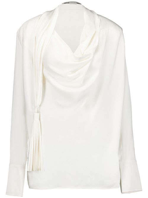 Tassel draped top - White