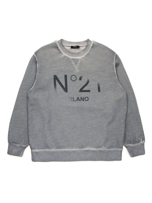 Logo-print cotton sweatshirt - Grey