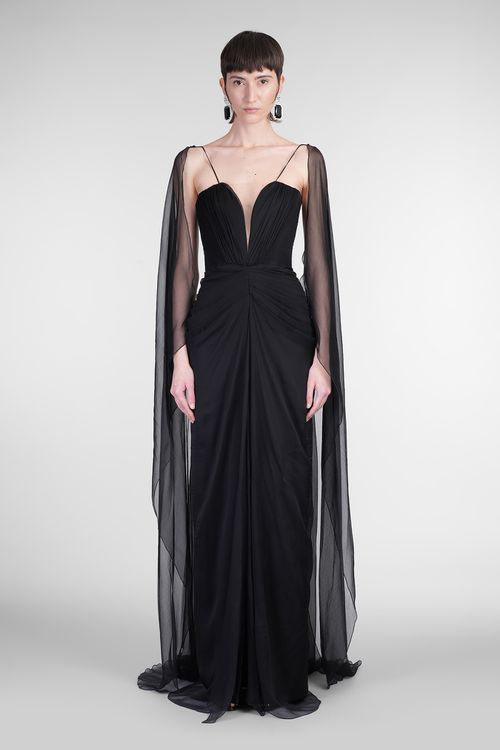 Dream Dress Woman In Black Silk