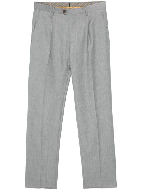 Pleated tapered trousers - Grey