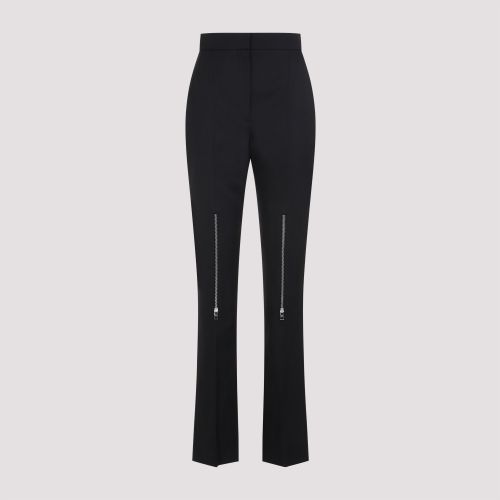 Black Wool High Waist Pants