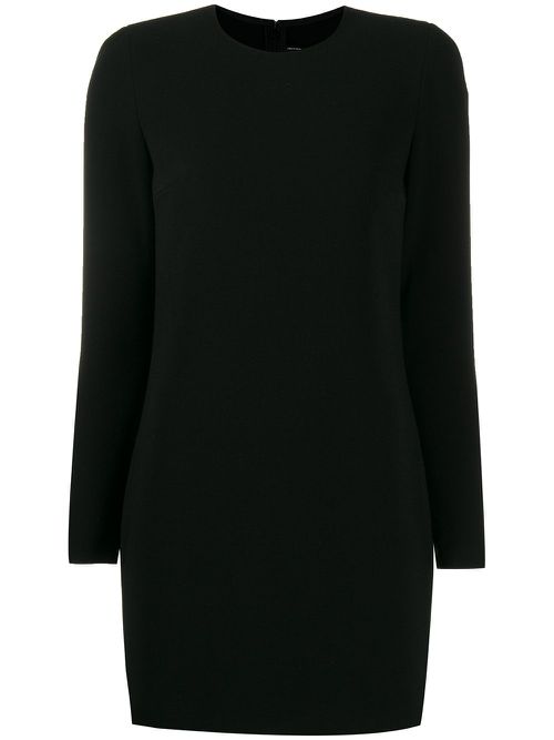 Long-sleeved shift dress - Black