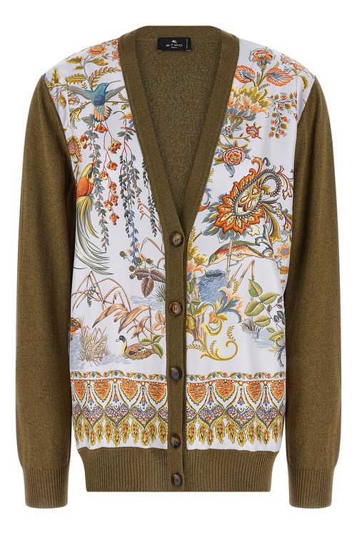 Paisley Silk Insert Cardigan