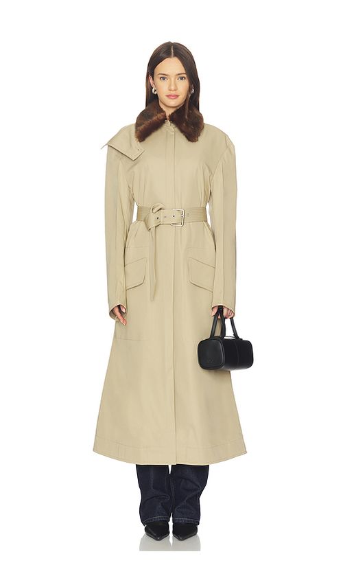 Nanushka Talbot Coat in Beige. M. Also in L