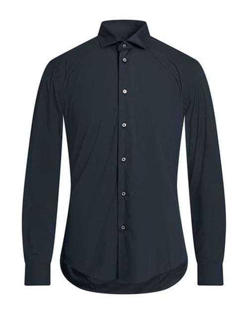Man Shirt Midnight blue Size 15 ¾ Cotton, Polyamide, Elastane