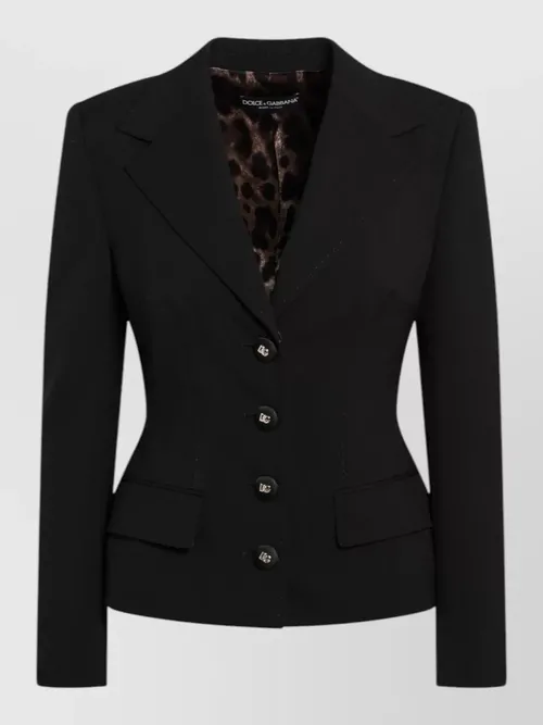 Dolce&Gabbana - single breasted wool canvas jacket