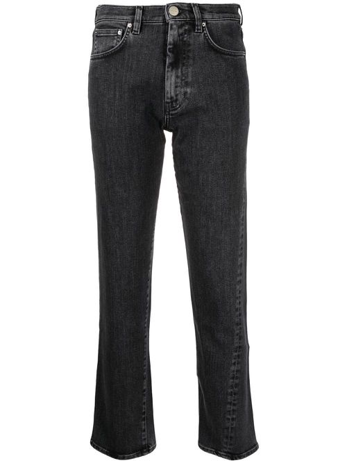 Twisted-seam straight-leg jeans - Grey