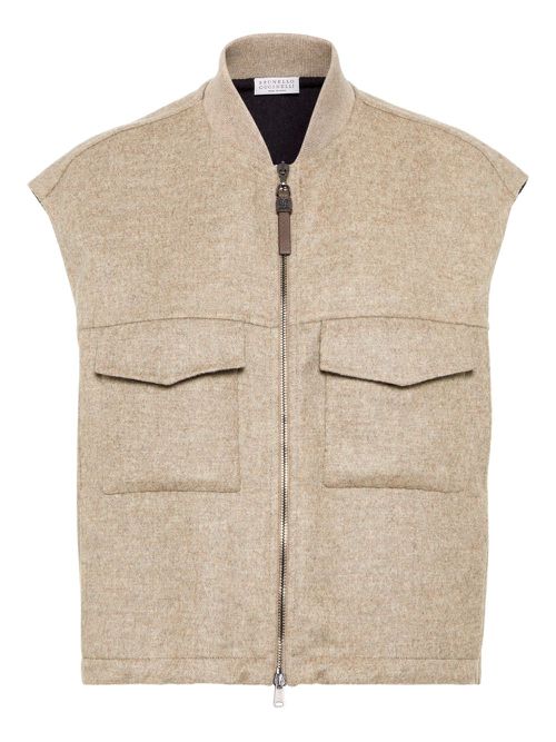 Mélange-effect gilet - Neutrals