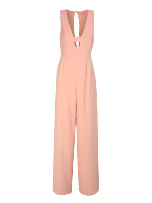 Cut-out V-neck Tailored Jumpsuit