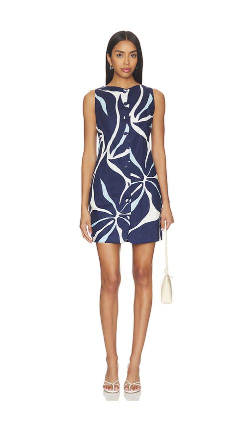 Cala de la Cruz Rhoda Dress in Navy. S. Also in XS, M