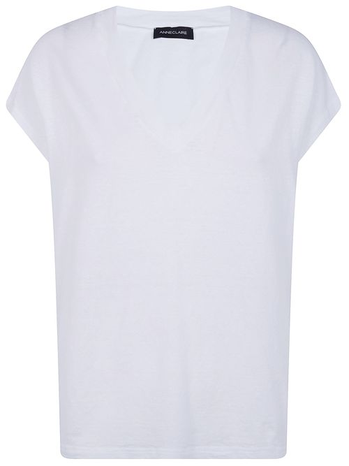Anneclaire Short Sleeves V Neck Sweater