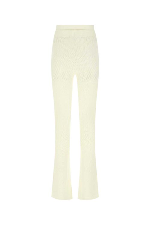 ANDREĀDAMO Ivory Stretch Viscose Blend Pant