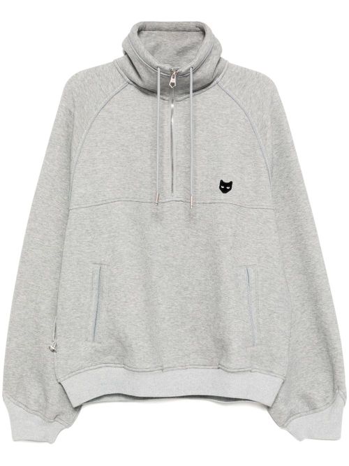 Assemblage half zip up high neck sweatshirt - Grey