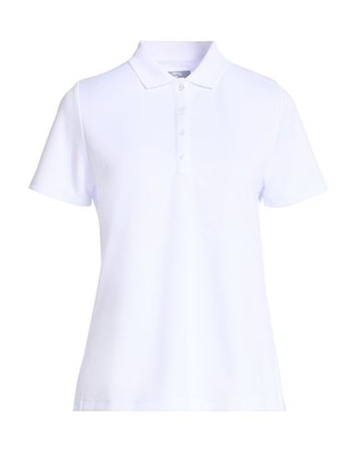 Woman Polo shirt White Size S Polyester