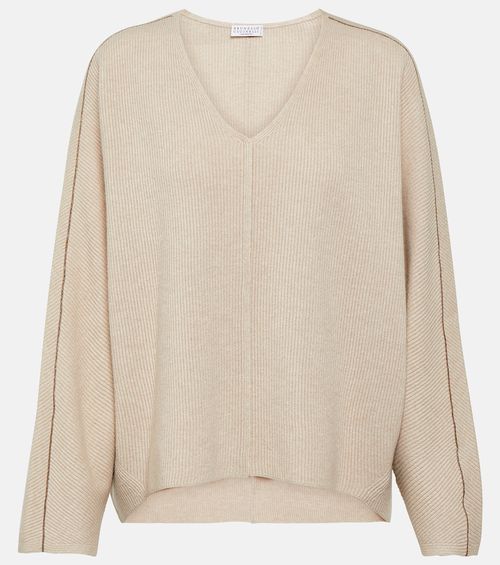 Wool, cashmere and silk sweater