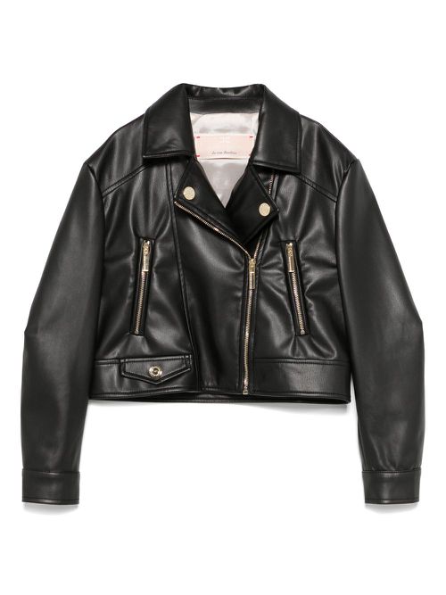 Faux-leather jacket - Black
