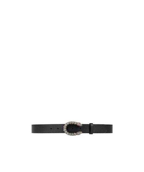 Leather belt with crystal Dionysus buckle