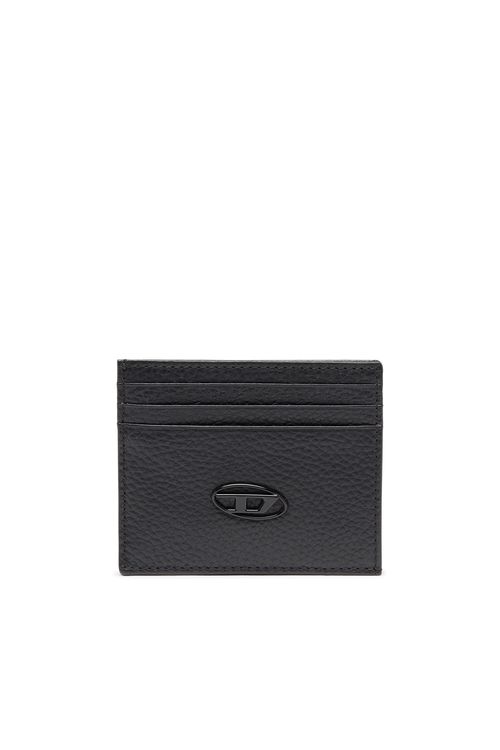 Card case in grained leather - Small Wallets - Man - Black