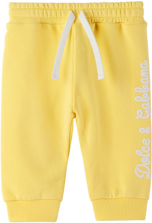 Dolce & Gabbana Baby Yellow Drawstring Sweatpants