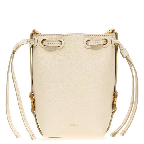 Marcie Grained Leather Micro Bucket Bag