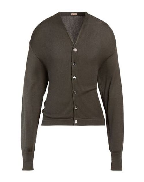 Man Cardigan Military green Size 3 Acrylic, Wool
