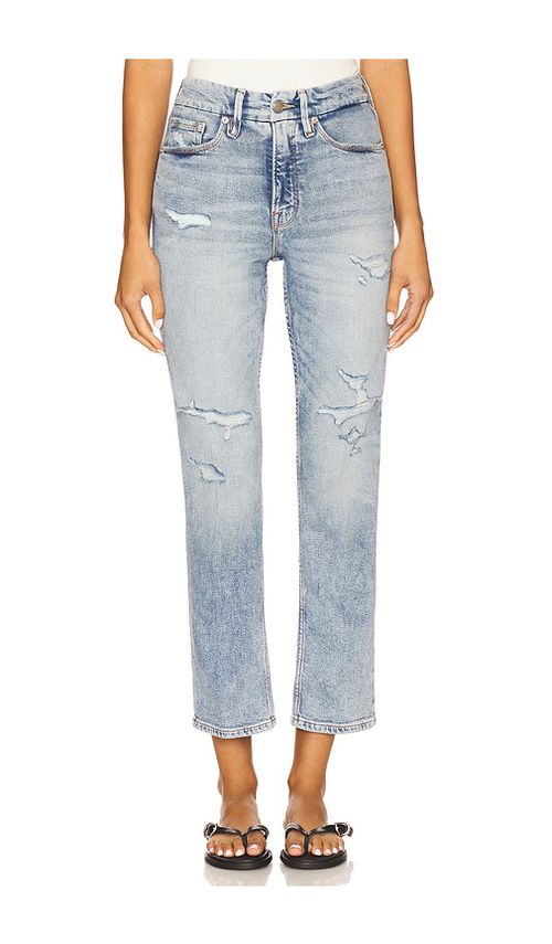 Good American Good Icon Straight Ankle Jeans in Indigo1078.  8 also in 0, 10, 12, 14, 16, 18, 2, 20, 22, 24