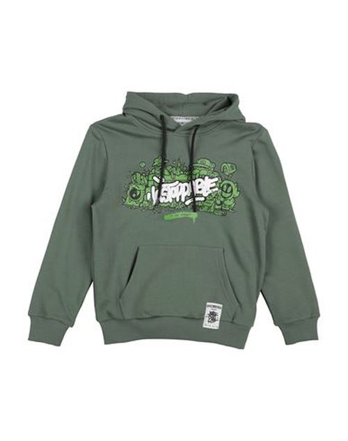 Bikkembergs Kid Boy Sweatshirt Military green Size 10 Cotton