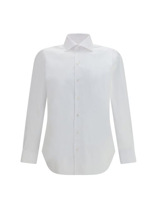 Tailored Pinpoint Cotton Shirt — White