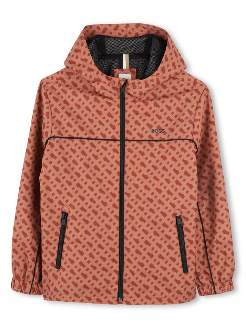 Hooded windbreaker jacket - Brown