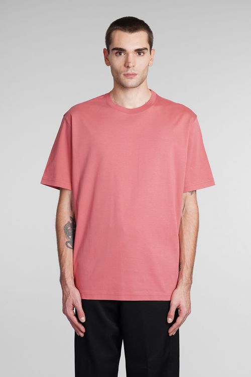 T-shirt In Rose-pink Cotton