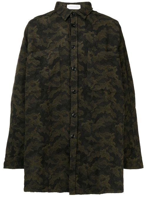 Camouflage print shirt - Gold