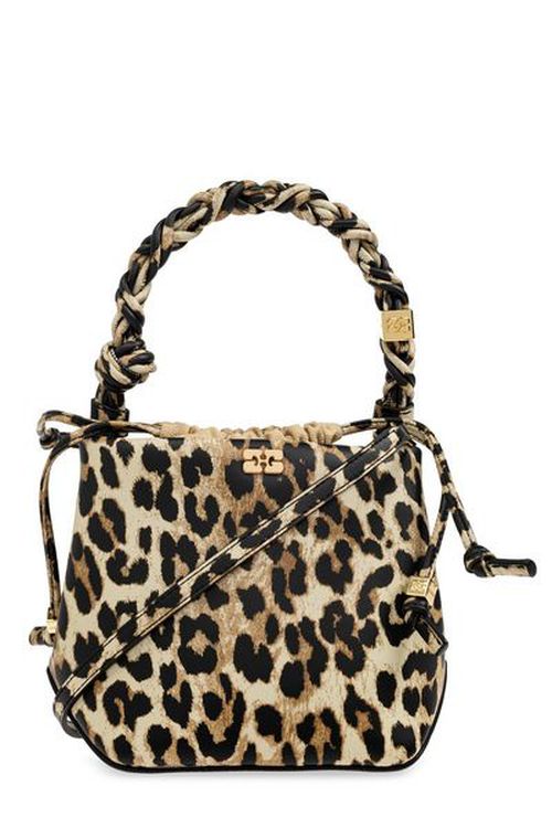 Ganni Leopard Bou Bucket Bag