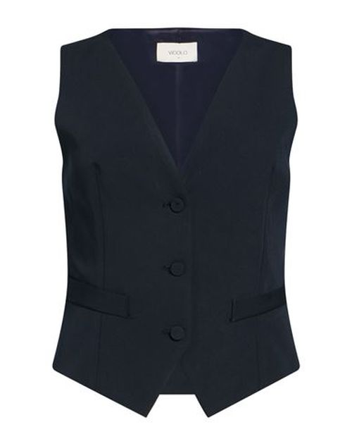 Woman Tailored Vest Navy Size S Polyester, Viscose, Elastane