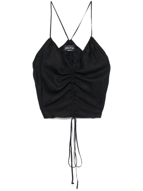 Drawstring tank top - Black