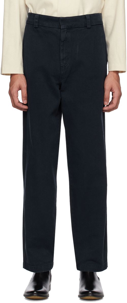 Navy Regular Fit Slacks