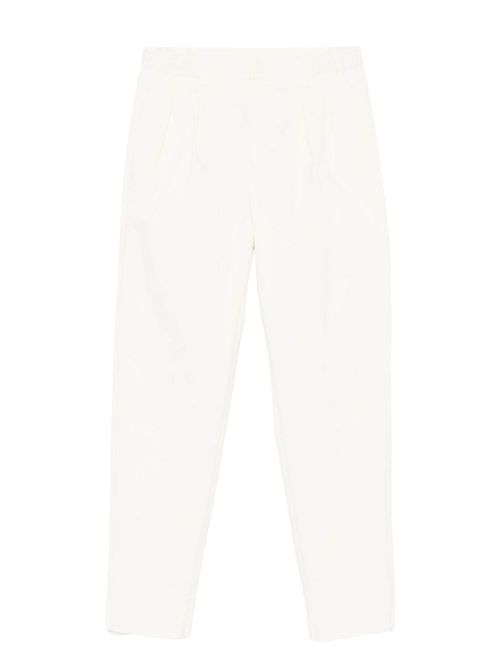 Pleated-front trousers - White