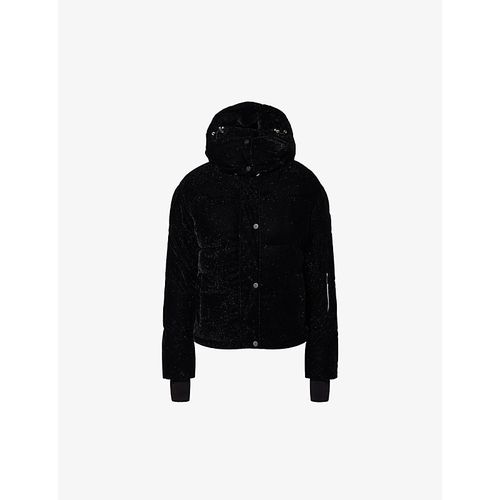 Womens Black Lumière Velvet Ski Jacket