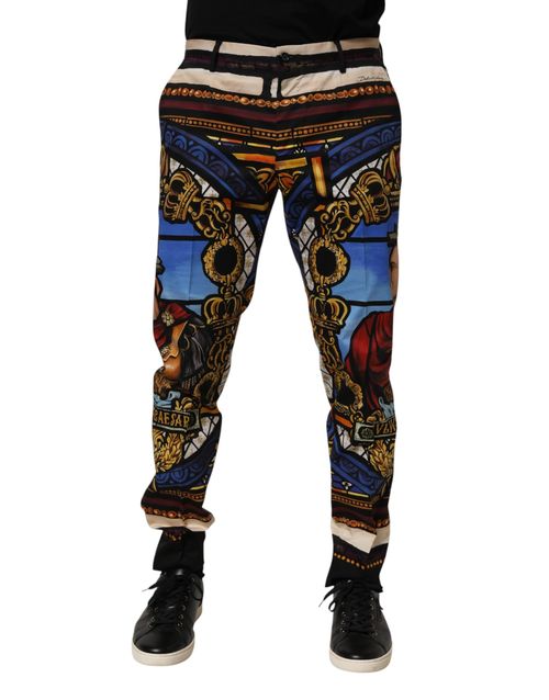 Julius Caesar Print Chinos — Multicolor