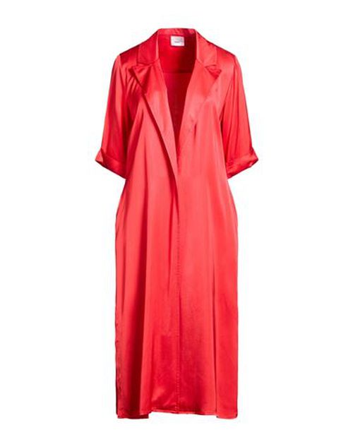 Woman Overcoat & Trench Coat Tomato red Size 2 Viscose