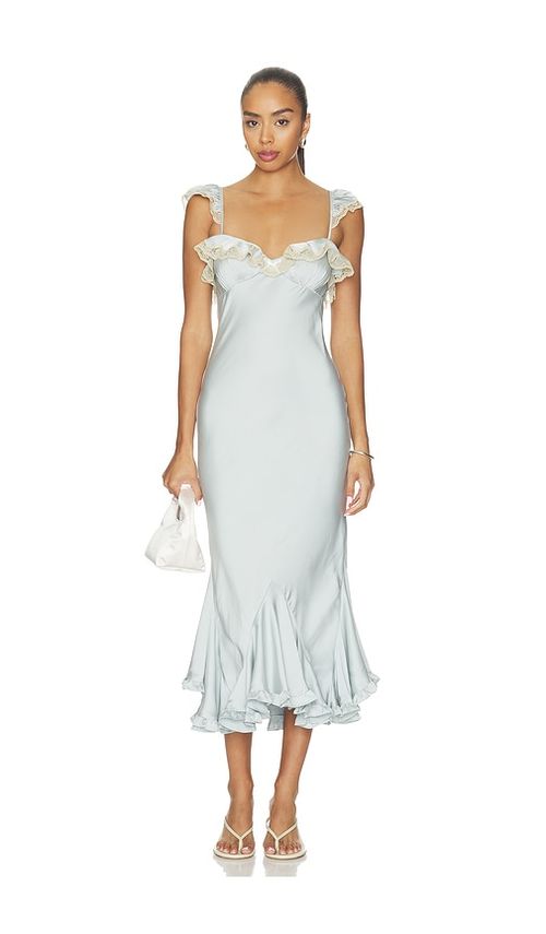 LPA Addison Midi Dress in Light Blue. XXS also in