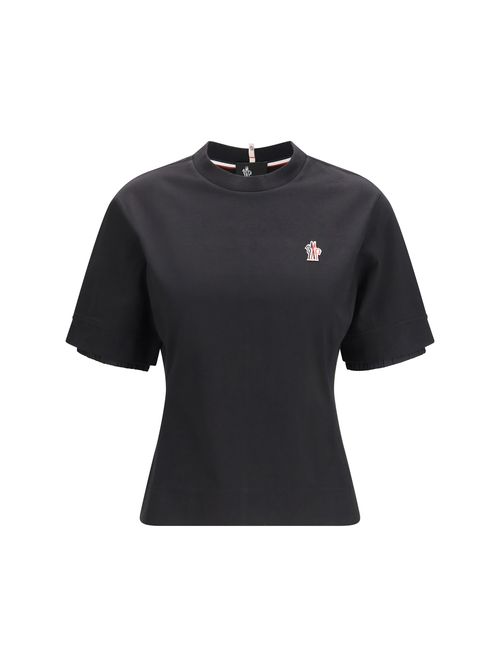 Logo-Embroidered Cotton T-Shirt — Black