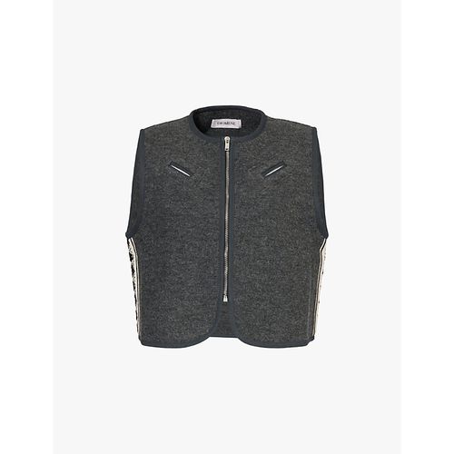 Mens Dove Boiled-wool Gilet