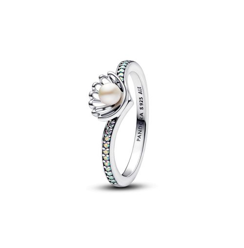 Disney Princess Ariel Shell Treated Cultured Pearl Ring - Sterling Silver