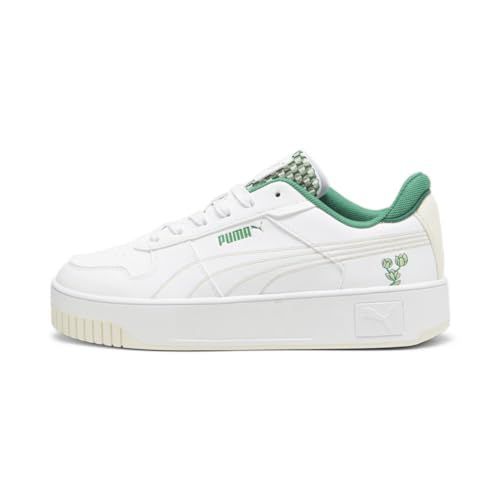 PUMA Women's Carina Street Basketball, White Putty Beige, 7.5 AU