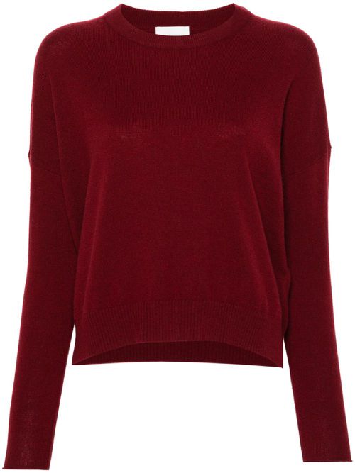 Ribbed-knit sweater - Red