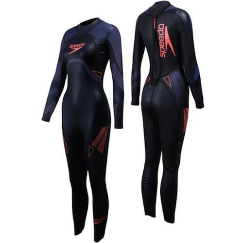 Speedo Womens Fastskin Fullsuit Xenon Black/Blue Mens Wetsuit Nylon - Size 2XS