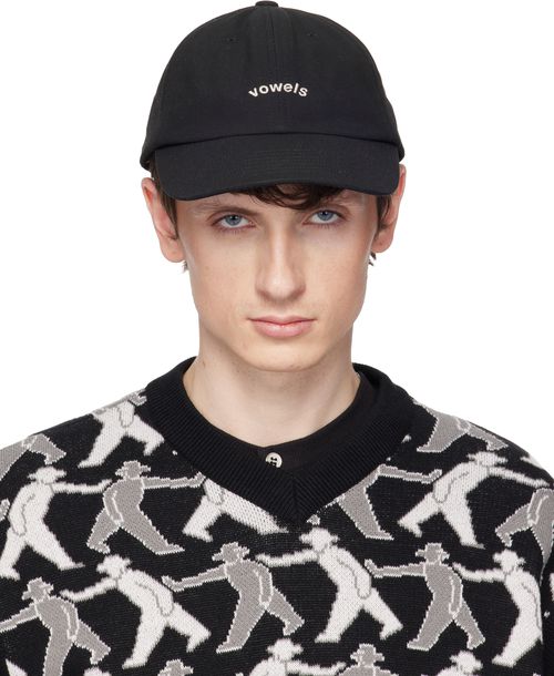 Black Cotton Twill Cap